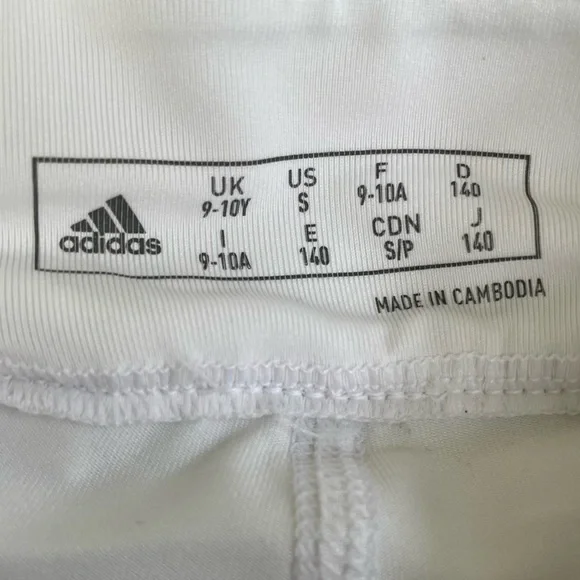 Adidas Girls White Ruffled Skort Size Small - Picture 5 of 7